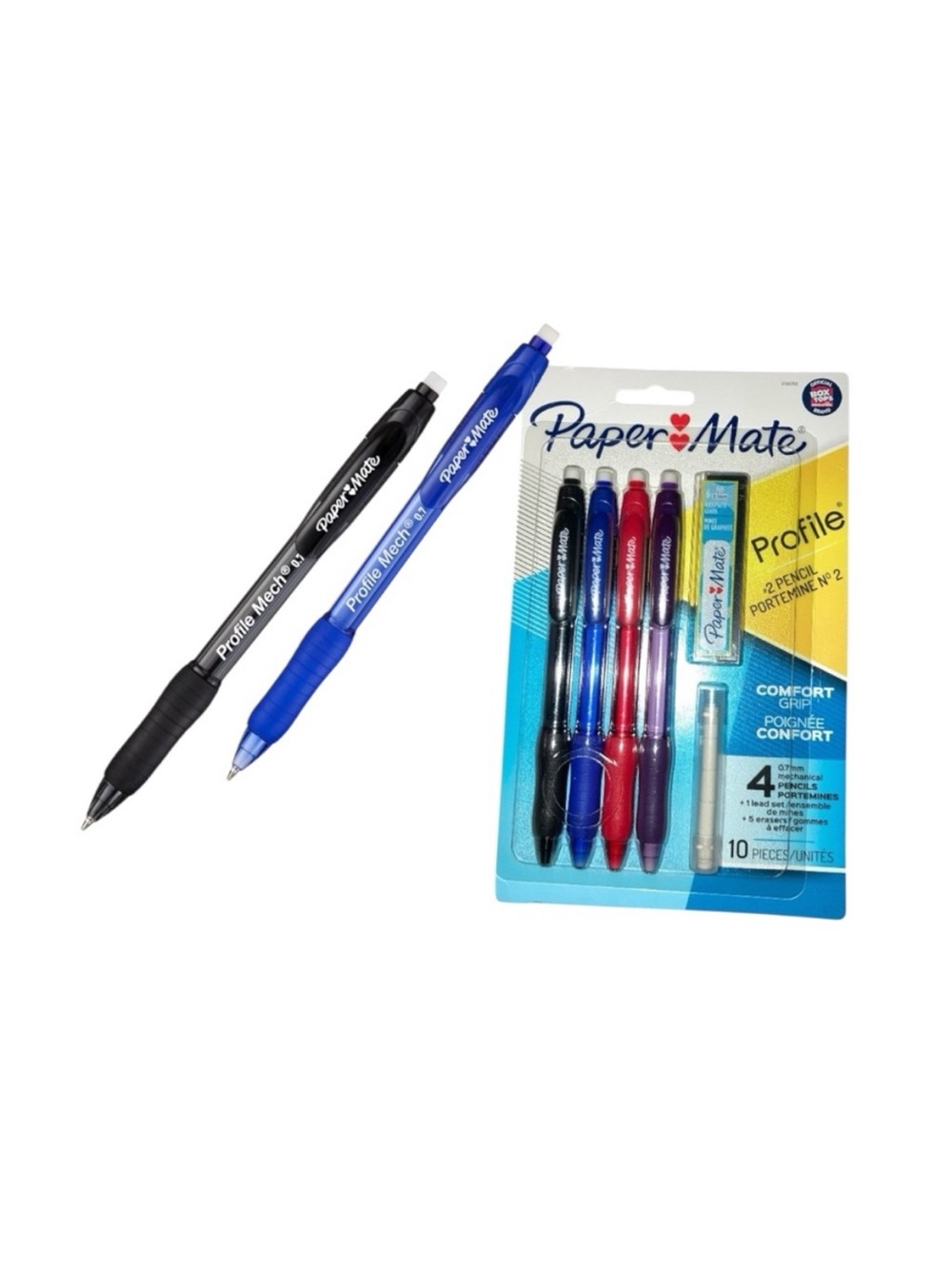 Paper Pate Profile Comfort Grip Pencils With Accessories